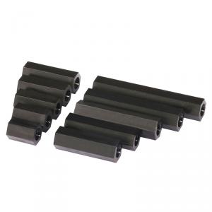 metric nylon black hexagon coupling nut 