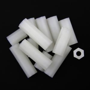 metric nylon white hexagon coupling nut 