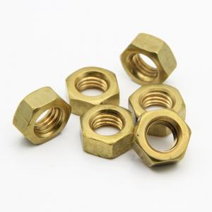 metric yellow brass hexagon nut 