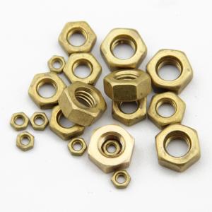 metric yellow brass hexagon nut 