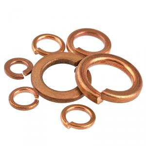 yellow brass spring split lock washer 