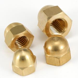 metric yellow brass hexagon cap nut 