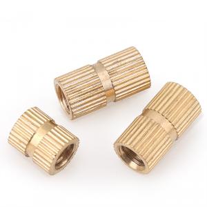 metric yellow brass knurled nut 