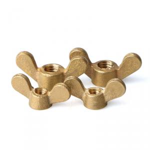 metric yellow brass wing nut 