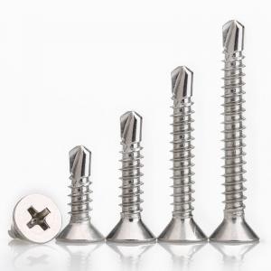 metric SS410 stainless steel cross countersunk head tapping self drilling screw 