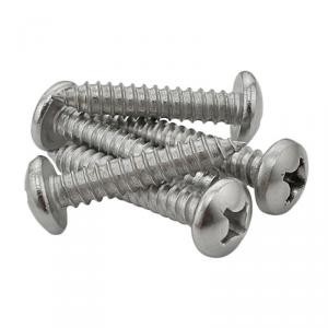 metric SS316 stainless steel cross round head tapping screw 