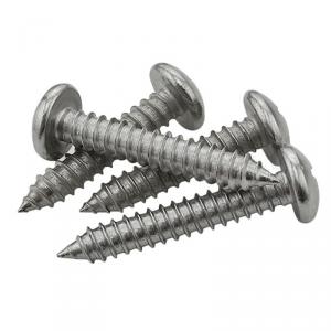 metric SS304 stainless steel cross round head tapping screw 