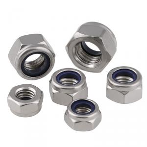 metric SS304 stainless steel hexagon lock nut 