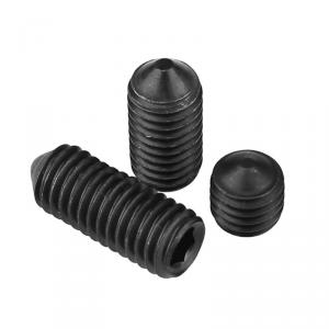 metric black ISO Class 12.9 strength hexagon socket headless tip end set screw blot 