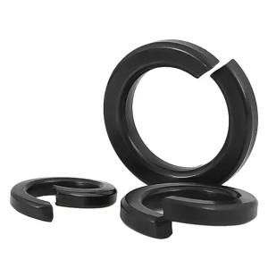 metric SS304 stainless steel black spring split lock washer 