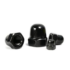 metric SS304 stainless steel black hexagon cap nut 