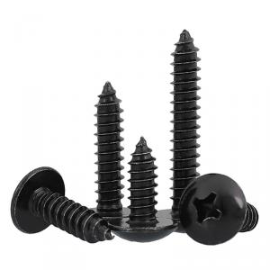 metric SS304 stainless steel black cross truss head tapping screw 